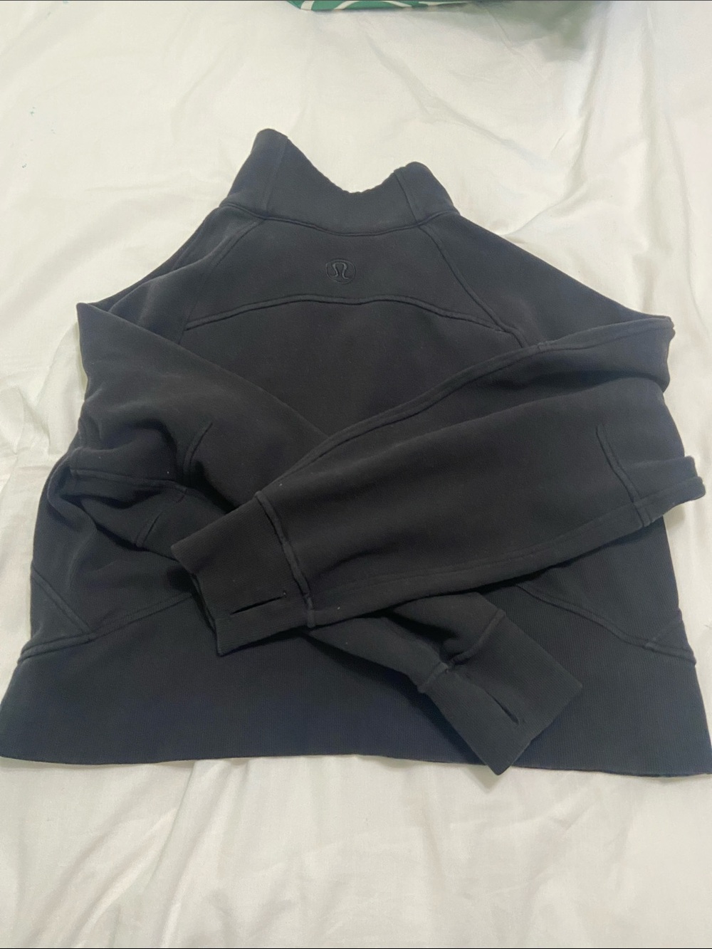 lululemon athletica Black Half-Zip Cropped Pullover - Picture 3 of 3